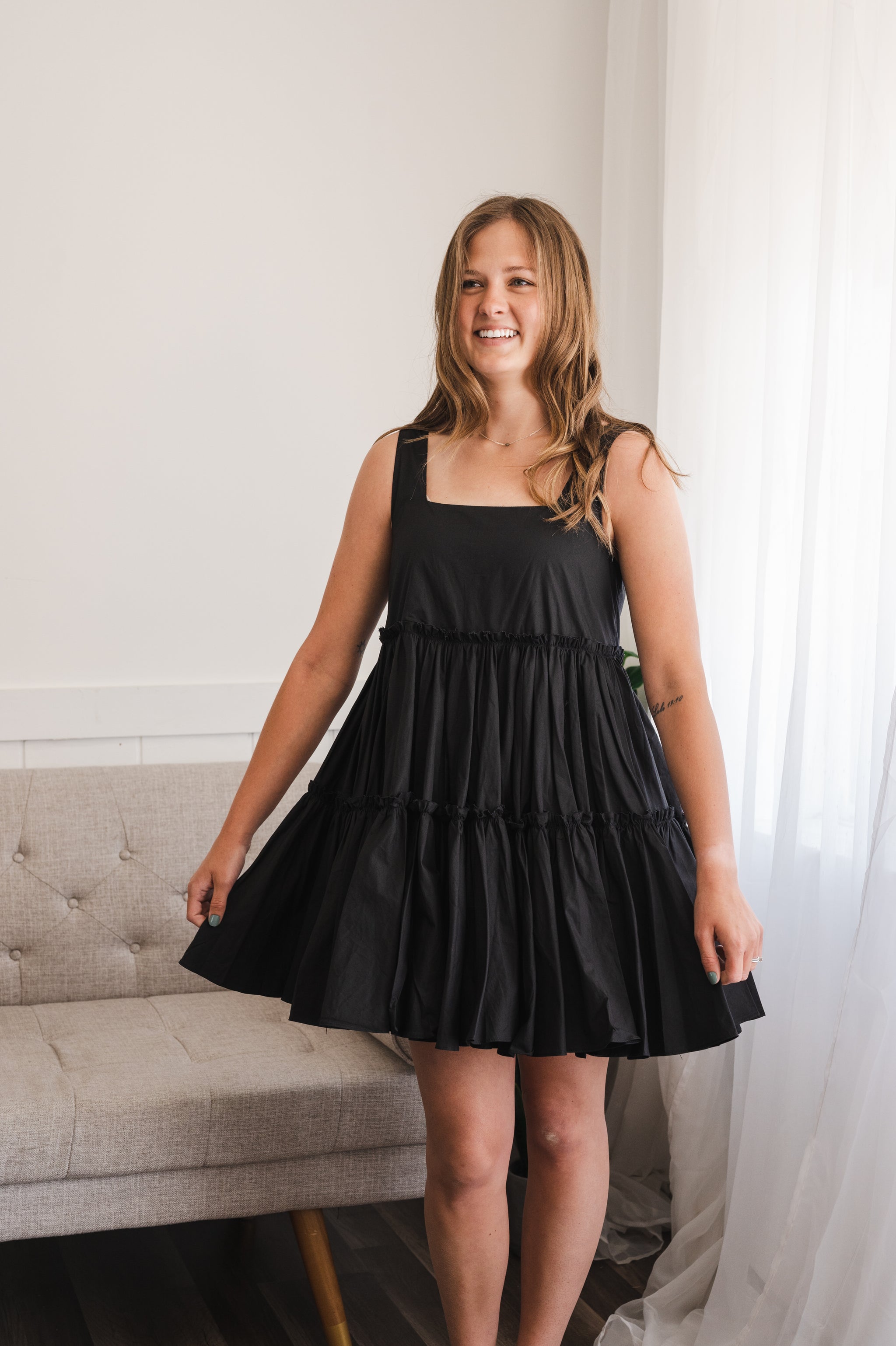 black cupcake dress Feelin cute, won't delete later  The Goth Cupcake Dress is our most  darling tea party dress. Made out of an elegant brocade fabric, with  adorable puff sleeves and ofc POCKETS 